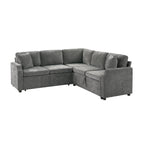 Modern L Shaped Sectional Sofa Bed With Hidden Storage Upholstery