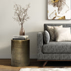 Corbin - Hammered Metal Side Table