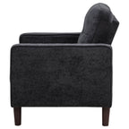 Bowen II Fabric Upholstered Track Arm Chair Steel Grey