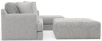 Logan - Upholstered Sectional With Comfort Coil Seating - 46" Cocktail Ottoman And Accent Pillows Included