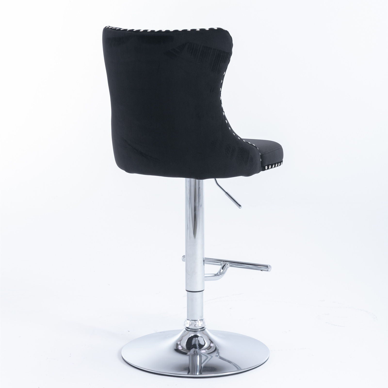 Swivel Barstools Adjusatble Seat Height From 25-33", Modern Upholstered Base Bar Stools With Backs Comfortable Tufted For Home Pub And Kitchen Island (Set of 2)