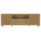 Arini Rattan Cane 2-door TV Stand Media Console Sand Wash