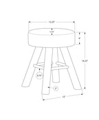 Ottoman, Pouf, Footrest, Foot Stool, Round, Natural Wood Legs, Contemporary, Modern