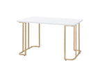 Estie - Vanity Desk (Same 93102) - White & Gold