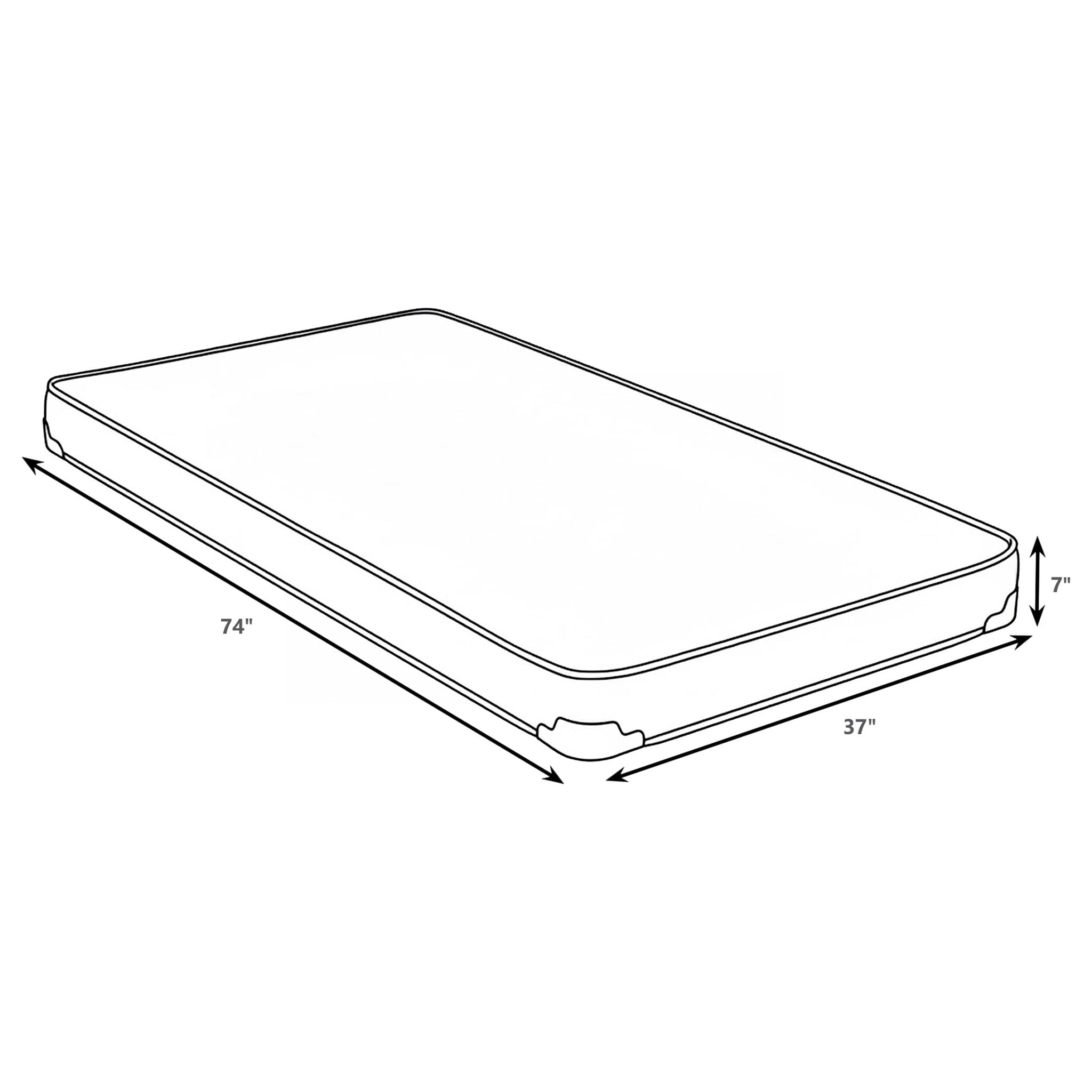 Drover 7-inch Twin Foam Mattress with Built-in Bunkie Board