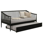 Delgado Windsor Twin Wood Daybed with Trundle Black