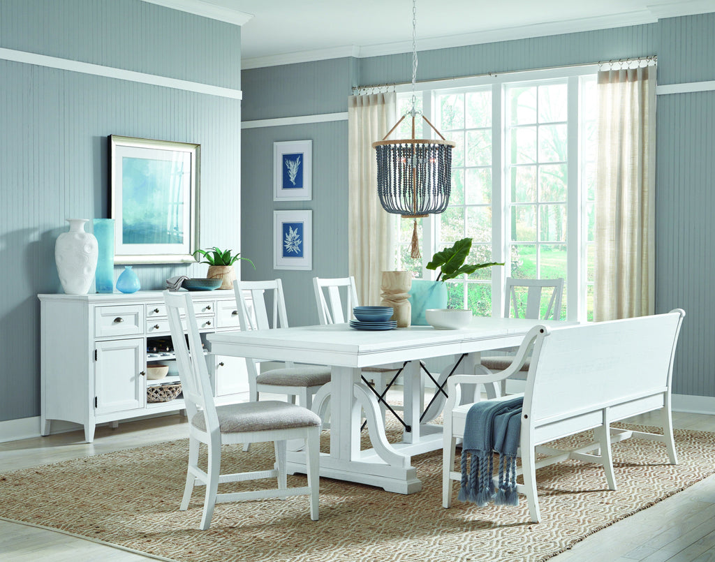 Heron Cove - Trestle Dining Table - Chalk White