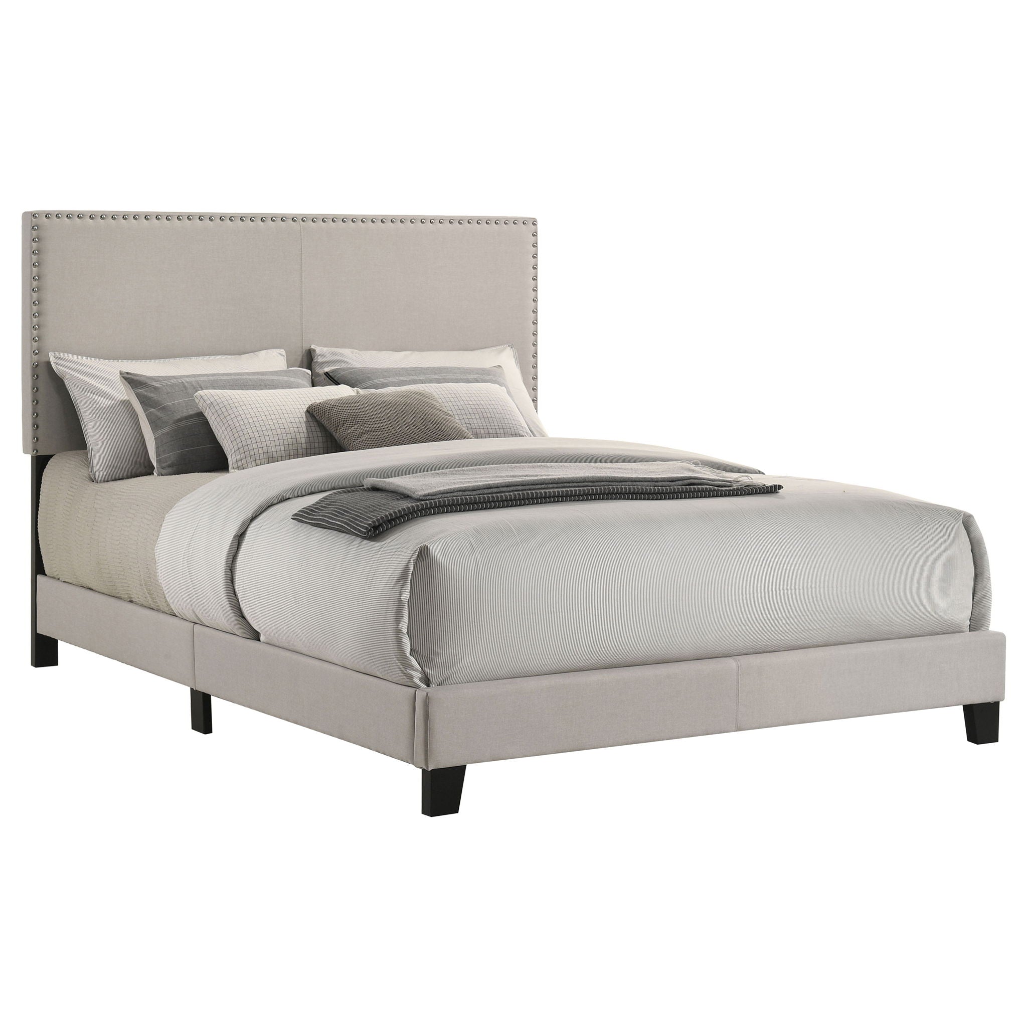 Boyd Upholstered Queen Panel Bed Ivory