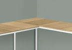 Computer Desk, Home Office, Corner, L Shape, Laptop, Marble Look Contemporary & Modern