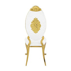 Fallon - Side Chair (Set of 2) - White Velvet & Mirrored Gold
