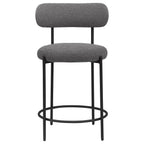 Viola Boucle Upholstered Counter Chair Grey (Set of 2)
