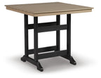 Fairen Trail - Square Counter TBL w/Umb OPT - Black / Driftwood