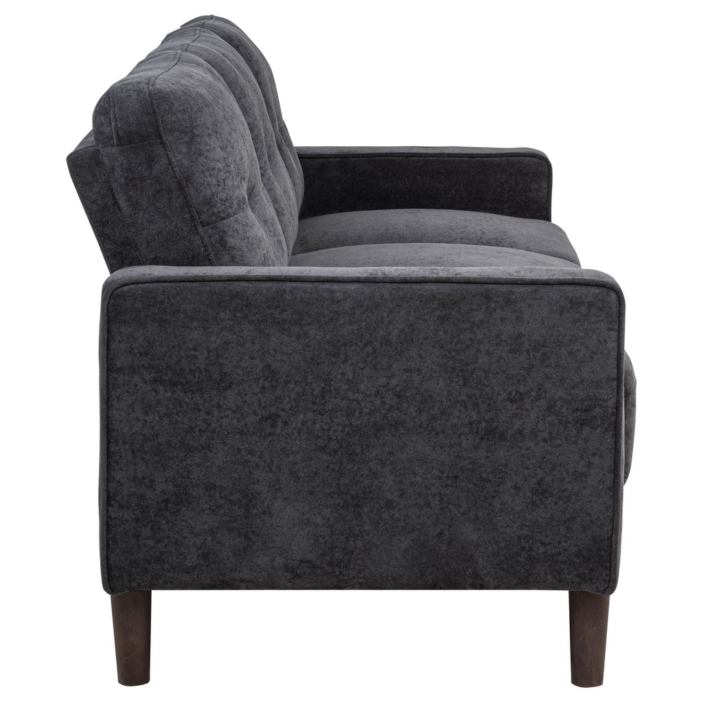 Bowen II 3-piece Upholstered Track Arm Sofa Set Steel Grey