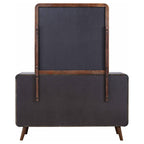 Robyn 6-drawer Dresser with Mirror Dark Walnut