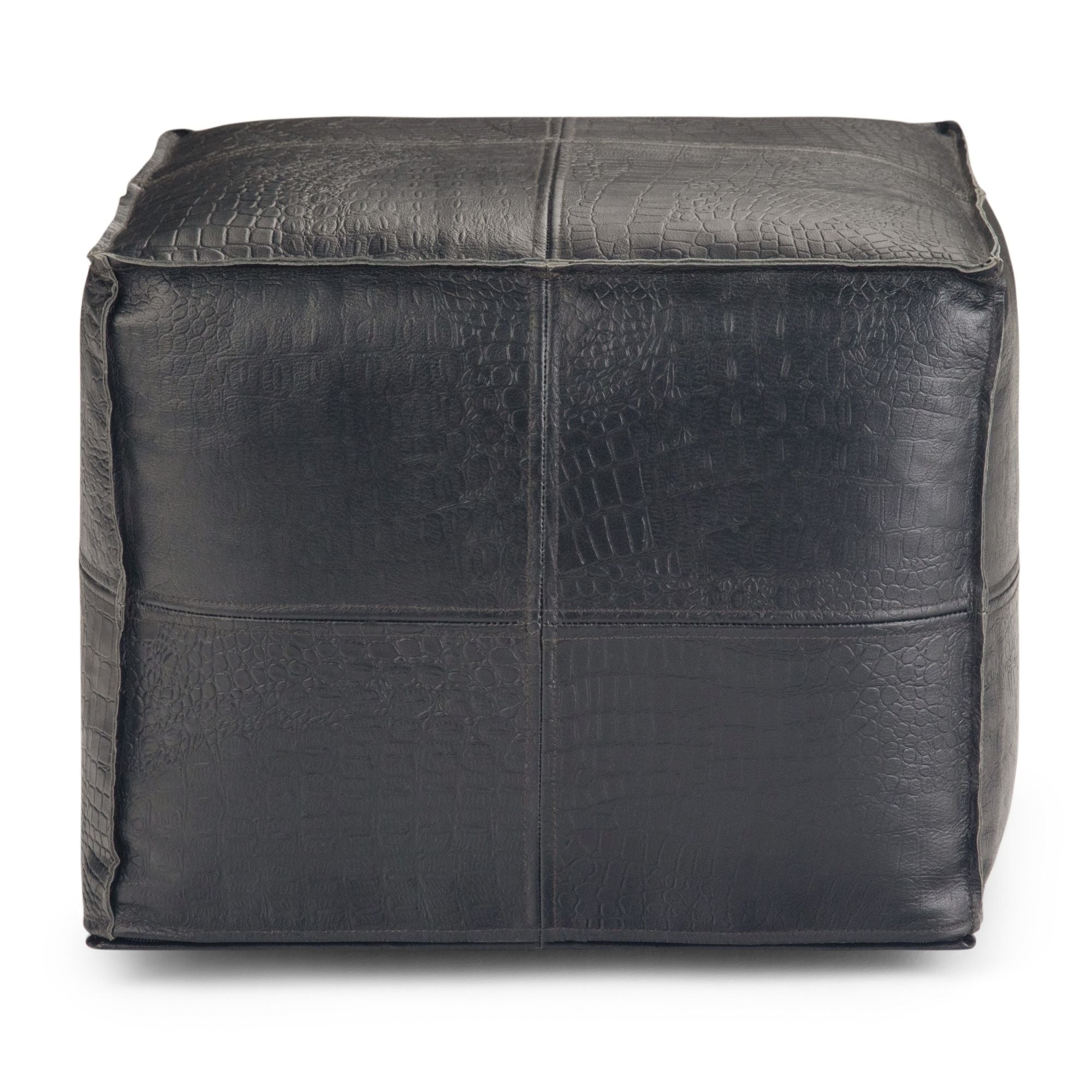 Bowen - Square Pouf - Black