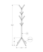 Coat Rack, Hall Tree, Free Standing, 8 Hooks, Entryway, Contemporary & Modern