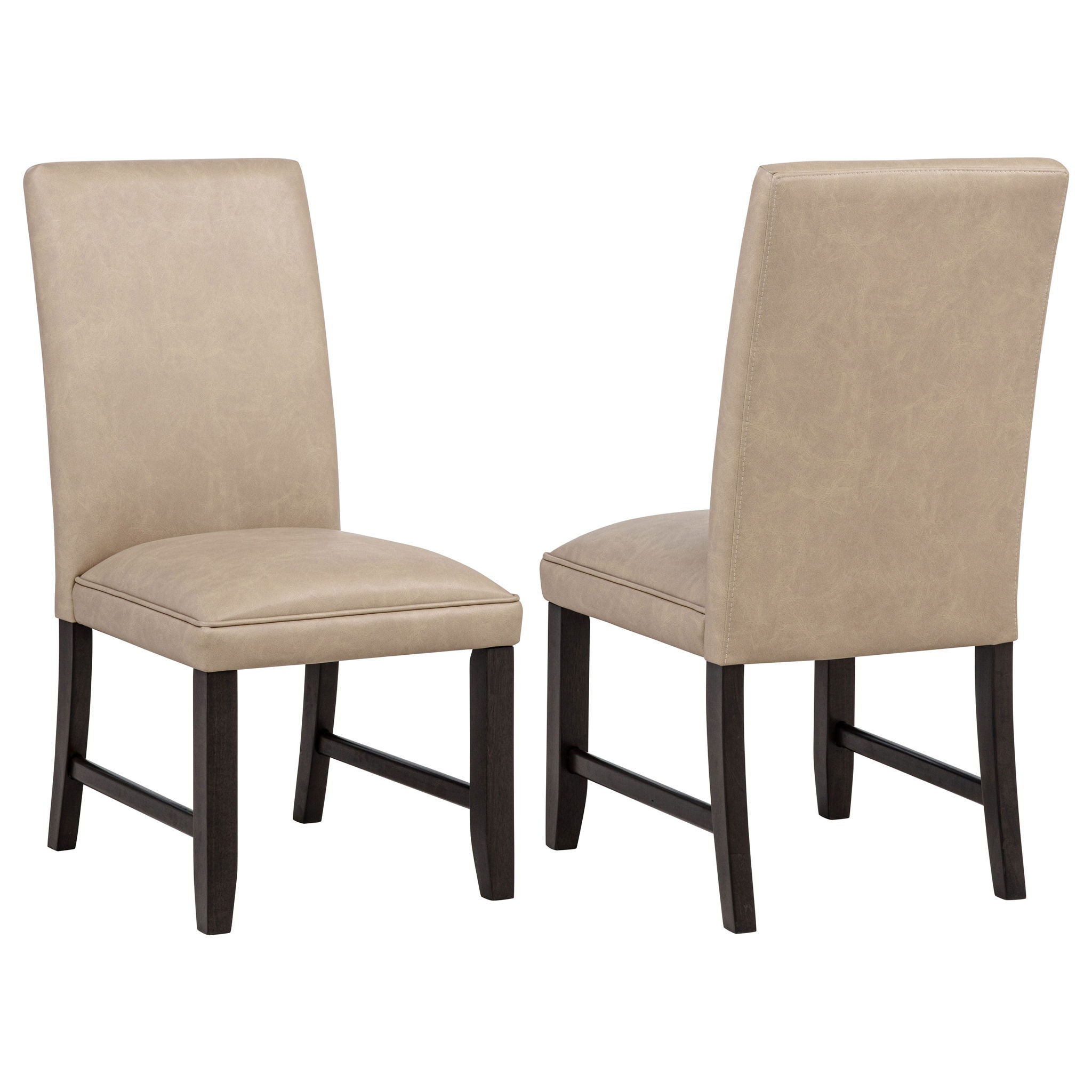 Averill Faux Leatherette Upholstered Dining Side Chair Tan (Set of 2)