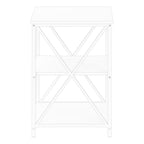 3 Tier Accent Table, Side Marble Look Contemporary & Modern