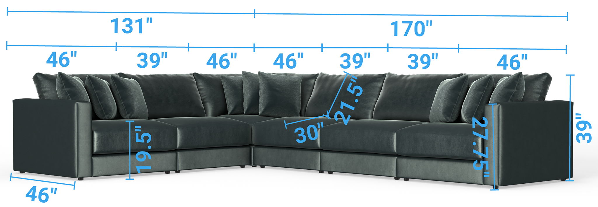 Remington - Modular Sofa - Pine