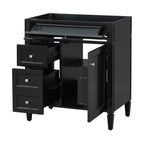 Bathroom Vanity With 2 Drawers And Tip-Out Drawer, Storage Cabinet