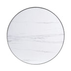 Abilene - Nesting Coffee Table Set - Marble Top & Brush Silver