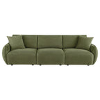 Elysia Chenille Upholstered Modular Lounge Sofa Green