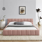 Modern Platform Bed Frame With Thick Fabric