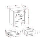 Lorenzo - Nightstand With Hidden Compartment And Handles - Silver