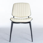 Dining Chairs (Set of 2) Mid-Century Modern Retro Chair With Walnut Bentwood Back Upholstered Seat Metal Legs Adjustable Foot For Kitchen Dining Room Chairs