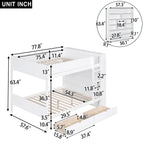 Bunk Bed With 2 Drawers And Multi Layer Cabinet