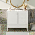 Bathroom Vanity, Modern Bathroom Cabinet With Sink Combo Set, Bathroom Storage Cabinet With A Soft Closing Door And 3 Drawers, Solid Wood Frame