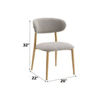 Kacey - Side Chair (Set of 2) - Gray Boucle & Natural