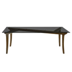 Danzel - Dining Table With Glass Top - Vintage Oak