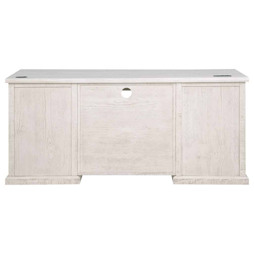 Altidore 68-inch 7-drawer Executive Home Office Desk Distressed White