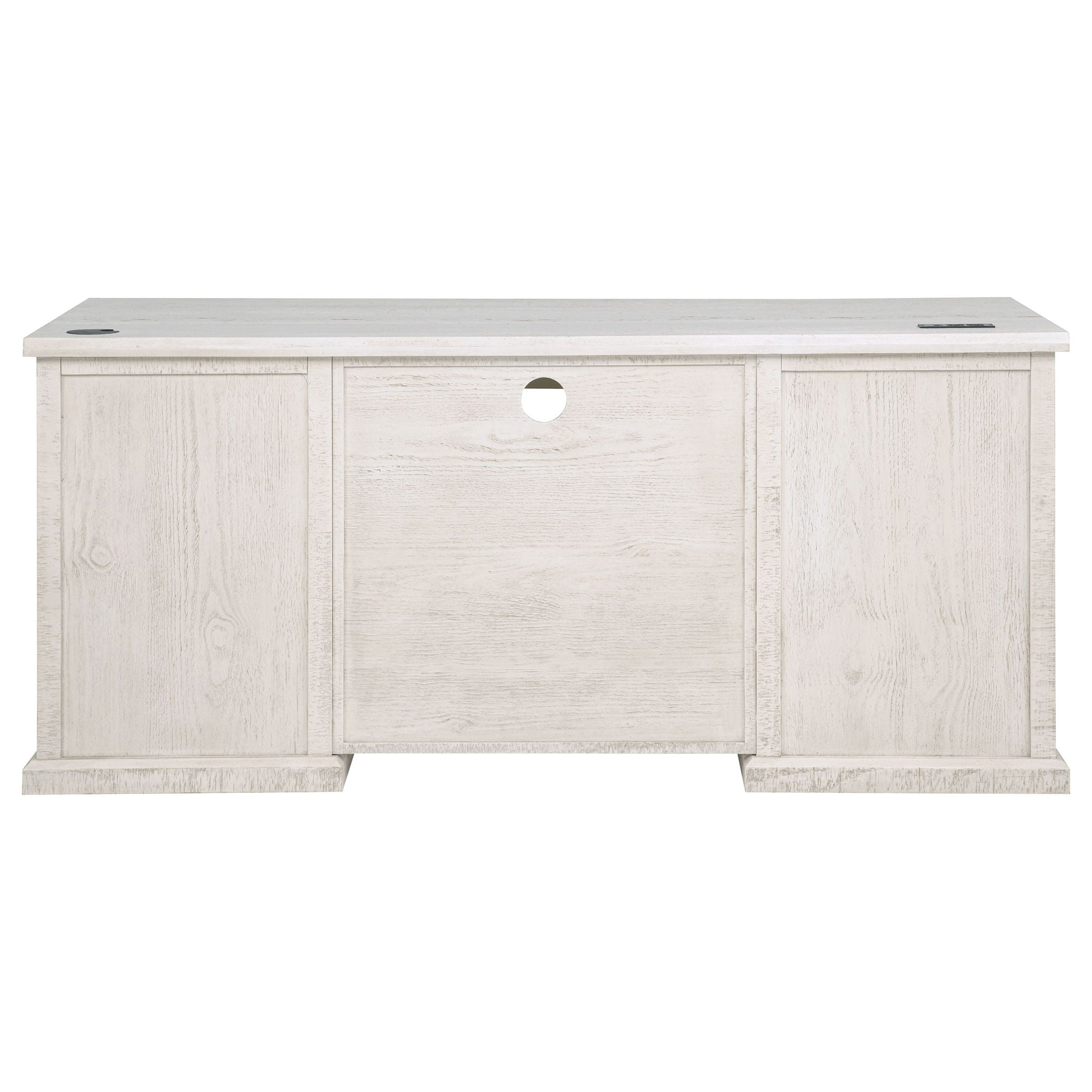 Altidore 68-inch 7-drawer Executive Home Office Desk Distressed White