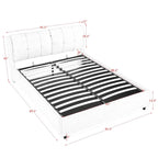 Storage Upholstered Hydraulic Platform Bed With Integrated Headboard