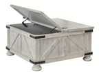 Carynhurst - Cocktail Table with Storage - Whitewash