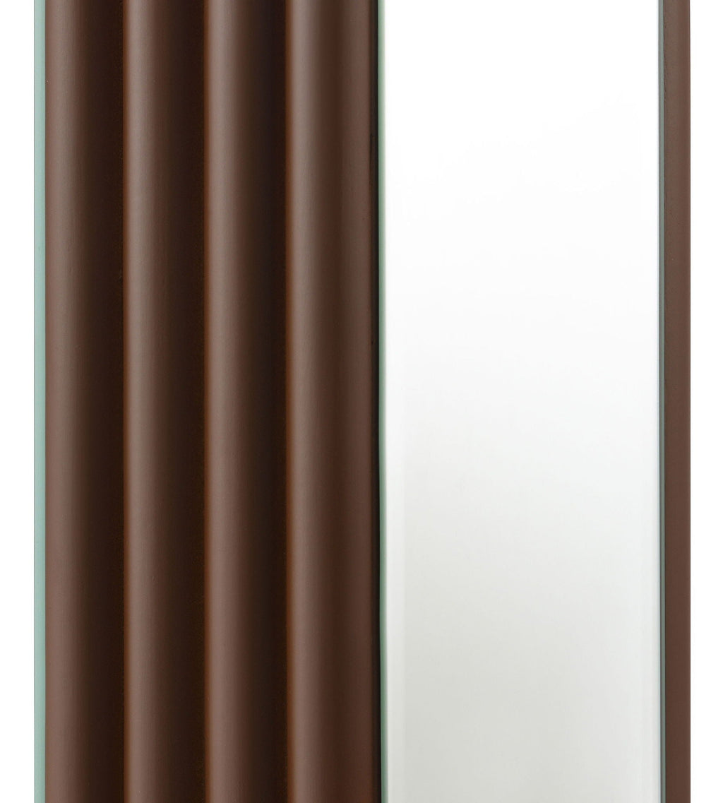Elena 67-inch Square Tapered Mirrored Floor Lamp Brown