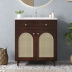 Modern Bathroom Vanity With Sink, Cabinet With Adjustable Shelf