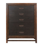 5 Drawer Chest, 2 Tone - Brown