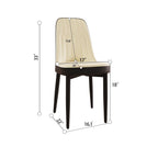 Modern Dining Chair With Cushions And Metal Legs