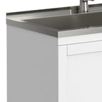 Reed - Deluxe Laundry Cabinet With Pull-Out Faucet And Stainless Steel Sink