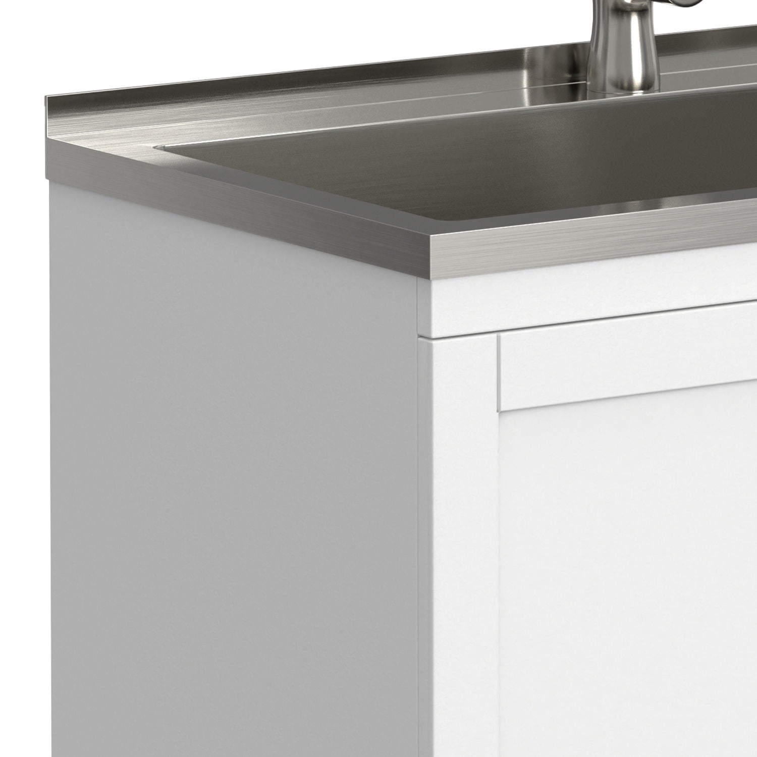 Reed - Deluxe Laundry Cabinet With Pull-Out Faucet And Stainless Steel Sink