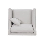 Chair With High Track Arms - Beige