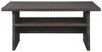Easy Isle - RECT Multi-Use Table - Dark Brown / Beige