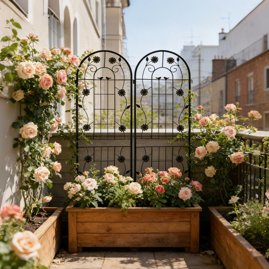 Metal Garden Trellis Rustproof Trellis For Climbing Plant Outdoor Flower Support