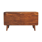 Curved Blanket Box - Chestnut