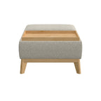 Reversible Tray Ottoman - Tan