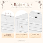 Bathroom Vanity With Medicine Cabinet, Storage Cabinet With 4 Drawers, Adjustable Shelf Mirror