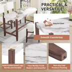 5 Piece Counter Height Dining Set With 4 Upholstered Chairs